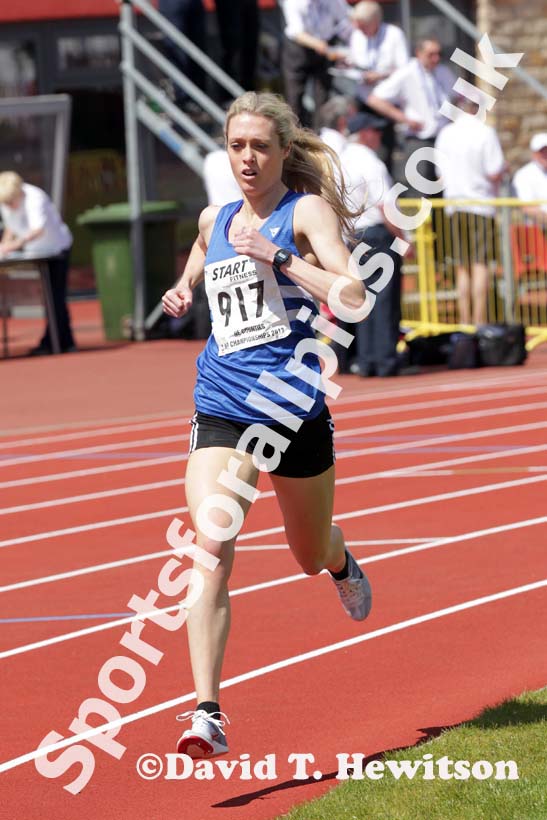 Ashley Gibson (Morpeth) on her way to winning 1500 metres at the North Eastern Champs, Gateshead.